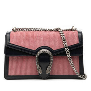 Pre-Loved Gucci Small Bicolor Corduroy Dionysus Shoulder Bag